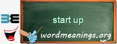 WordMeaning blackboard for start up